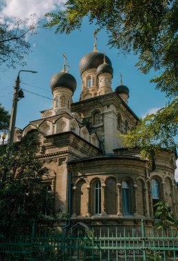 Mykolaiv, Ukrayna - 4 Eylül 2021. Kasperovskaya Katedrali. Tanrı 'nın Annesi Icon. 