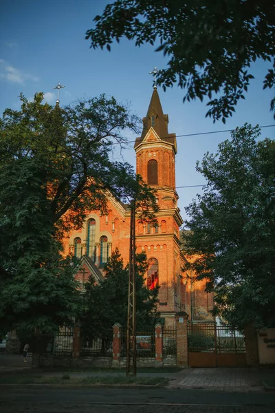 南ウクライナ ミコライフ 2021年8月21日 カトリック寺院 聖ヨセフ教会 戦前の街 — ストック写真