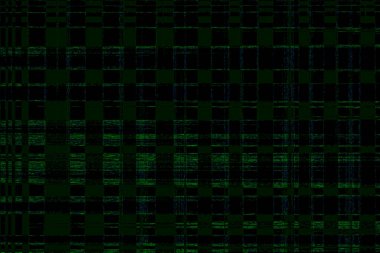 Geometri yeşili soyut arkaplan. Renkli duvar kağıdı, web sitesi için maket, tasarımcılar için ağ. Network Emerald konsepti. Damgasız desenli, ekoseli, ekoseli, fütüristik detaylar. Matris 