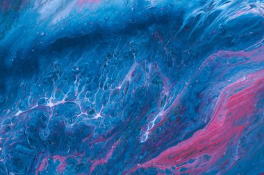  Mavi akrilik el boyalı dokular. Soyut Sanat. Mermer girdaplar ya da agat dalgaları. Çok güzel, yaratıcı, pudra eklenmiş modern boya. Tuvalde dijital suluboya