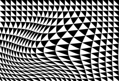 Soyut beyaz arka planda hareketli siyah geometri deseninin kusursuz geniş dokusu. Tekstil, ambalaj, kartpostallar, duvar kağıtları, afişler, optik web siteleri için malzeme