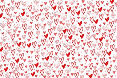 Abstract heart shape on pink background. Colorful banner template. Easy editable illustration for display product, advertisement, wallpaper, websites, card, greetings. Valentine's day, love, relatio