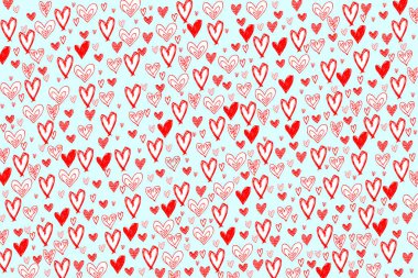 Abstract heart shape on blue background. Colorful banner template. Easy editable illustration for display product, advertisement, wallpaper, websites, card, greeting. Valentine's day, love, relatio