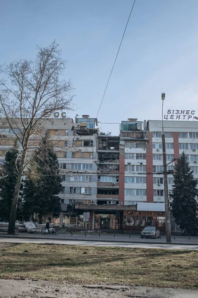 Mykolaiw Ukraine März 2023 Russland Schlägt Der Nähe Des Stadtzentrums — Stockfoto