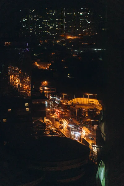 オデッサ ウクライナ 2023年3月15日 ガガーリンホテルの夜暗い空中ビュー アルカディアリゾート地区春の黒海 — ストック写真