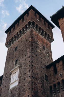 Torre del Filarets.of the Sforza Castle (İtalyanca: Castello Sforzesco), İtalya