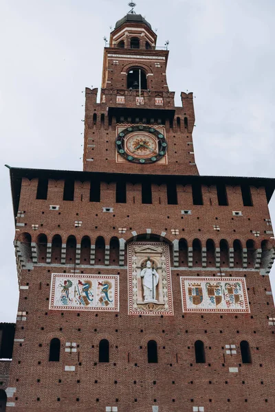 Torre Del Filarete Sforza Castle Italian Castello Sforzesco Milan Italy — Stock Photo, Image