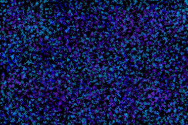 Soyut Mavi Işıldayan Teknoloji Süzgeç Bulanık Arkaplan. Işıltılı Işıklar Festivalinin arka planında doku var. Soyut ışıldayan parlak bokeh dağılmış ve kayan yıldızlar.