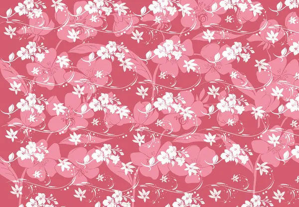 Pembe çiçeksiz desen. Çağdaş gül arka planı. Basit çiçekler tekrarlanan dokular. Modern tarz afiş arkaplanı. Web sitesi için soyut bahar şablonu arka planı, dergi için güzel tuval