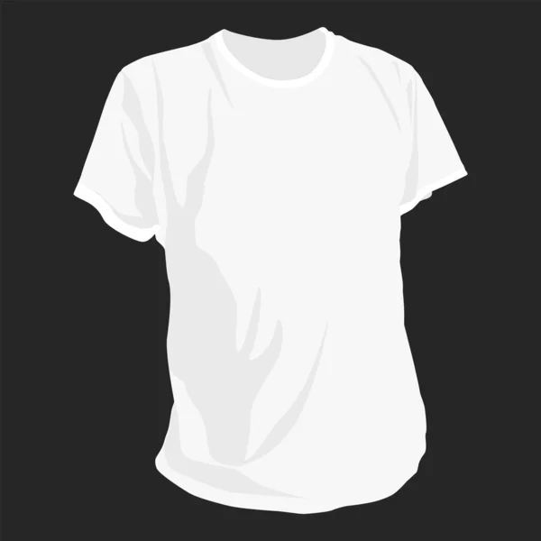 White Men Shirt Black Background Casual Wear Illustration — Stock Photo, Image