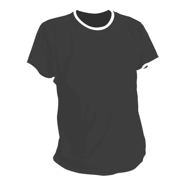 Zwart Heren Shirt Een Witte Achtergrond Casual Wear Illustratie — Stockfoto