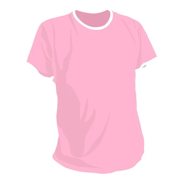 Rosa Män Shirt Vit Bakgrund Casual Wear Illustration — Stockfoto
