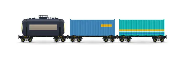 Railway Freight Wagons Car Tank Transportation Liquid Loose Freights Oil — Stock Photo, Image