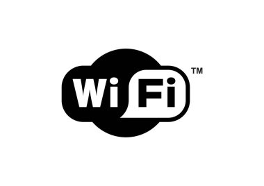 Beyaz arkaplanda wi-fi simgesi 