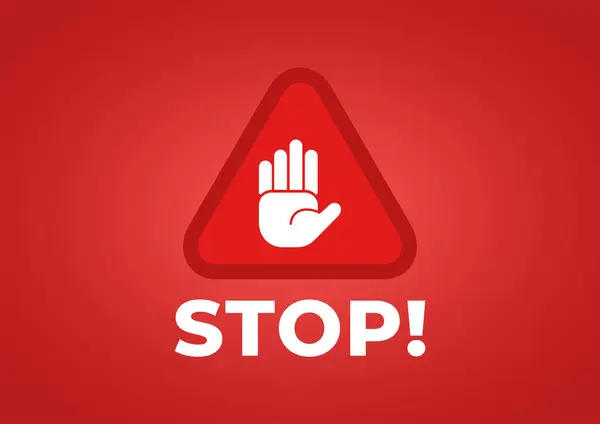 Kırmızı arkaplanda dur işareti 