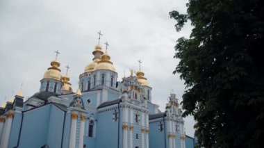 Ağaçtan St. Michael Katedrali 'ne bak, Kiev, Ukrayna