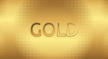 Abstract halftone pattern background vector art design. modern minimalist shiny gold color digital illustration