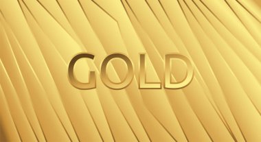 Abstract wave pattern background vector art design. modern shiny gold color digital illustration