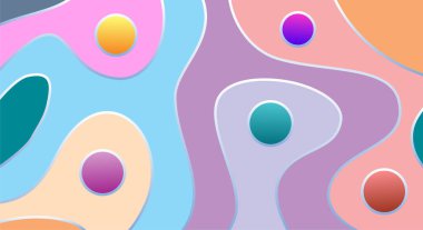 Contemporary colorful gradient background design with wave pattern for a happy kids feel design. vector