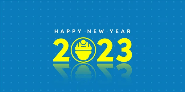 Happy New Year 2023 Vector Design Elegant Minimalistic Illustration Project — Stockvector