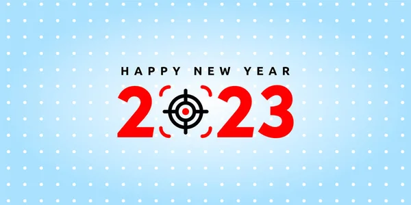 Happy New Year 2023 Vector Design Illustration Goals Achieve Year — Stockvector