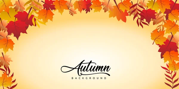 Autumn Background Vector Illustration Design — Wektor stockowy
