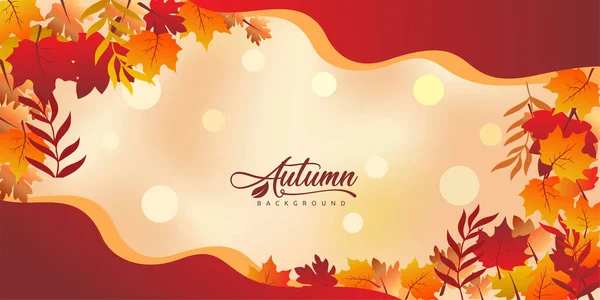 Autumn Background Vector Illustration Design Dry Leaves Illustration — Wektor stockowy