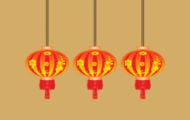 Chinese traditional lamp design. vector