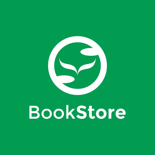 Okuma Bahçesi Veya Kitapçı Illüstrasyon Logosu — Stok Vektör