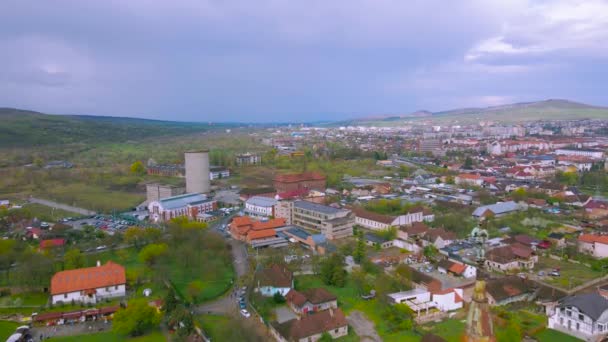Zdjęcia Lotnicze Zamku Hunedoara Rumunii Nagranie Wideo Zostało Nakręcone Drona — Wideo stockowe