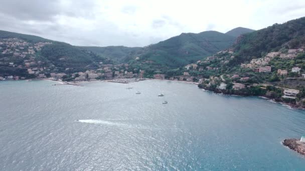 Vista Aérea Del Monte Turnei Situado Riviera Francesa Filmación Fue — Vídeos de Stock
