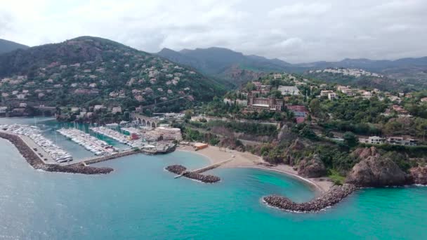 Vista Aérea Monte Turnei Localizado Riviera Francesa Filmagens Foram Filmadas — Vídeo de Stock