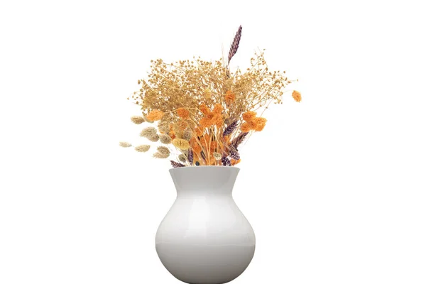 Vaser Med Rgglada Blommor Heminredning Stockfoto
