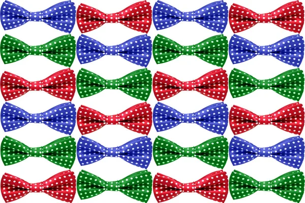 Red Blue Green Colored Bow Ties — Stock Photo, Image