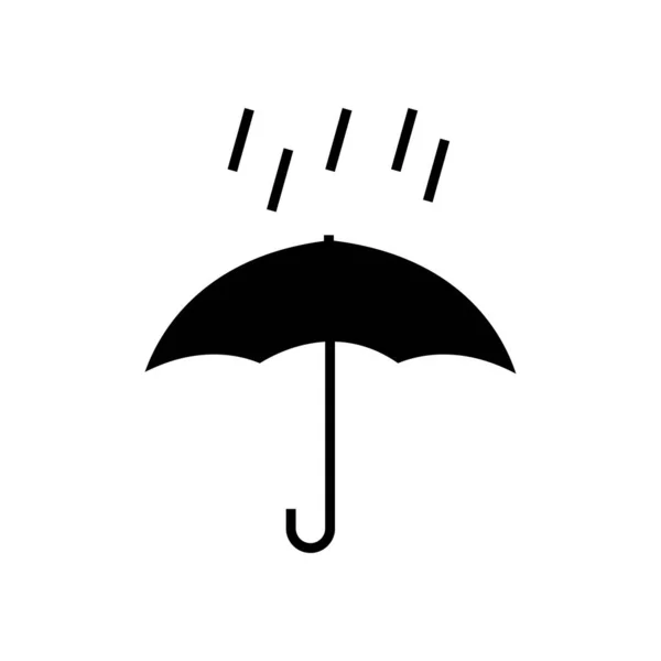 Yağmurlu Şemsiye Sembolü Çizimi Simgeyi Kuru Tutmak Için Uygun Paketleme — Stok Vektör