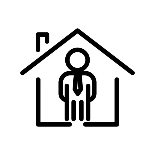 Иллюстрация Иконки Дома Людьми Подходит Иконы Частного Дома Значок Связанный — стоковый вектор
