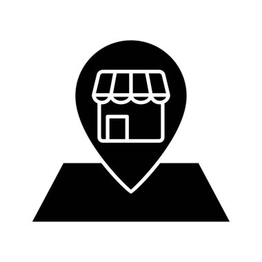 Simgeyi haritayla kaydet. Kabartma simge stili. Konum simgesi saklamak için uygun. E-ticaretle ilgili bir ikon. Basit vektör tasarımı düzenlenebilir. Piksel 32 x 32 'de mükemmel