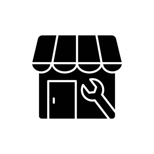 Symbolbild Mit Schraubenschlüssel Speichern Glyphen Icon Stil Geeignet Für Geschäft — Stockvektor