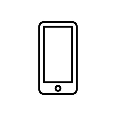 Cep telefonu simgesi çizimi. çizgi simgesi tarzı. Bana ikon demeye uygun. Aramayla ilgili bir ikon. Basit vektör tasarımı düzenlenebilir