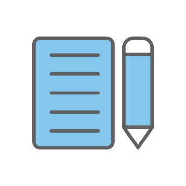 Kalemle renklendirilmiş liste simgesi. İki ton ikonu tarzı. Uygulamalar, web siteleri, mobil uygulamalar için uygun. Kişi listesine bağlı simge. Basit vektör tasarımı düzenlenebilir