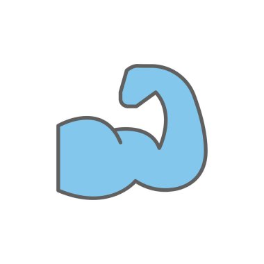 Biceps simge illüstrasyonu. İki ton ikonu tarzı. Fitness ile ilgili bir ikon. Basit vektör tasarımı düzenlenebilir