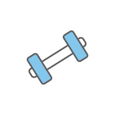 Halter simgesi illüstrasyonu. İki ton ikonu tarzı. Fitness ve sporla ilgili bir ikon. Basit vektör tasarımı düzenlenebilir