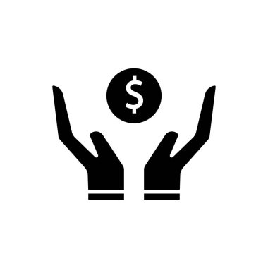 Dolar ile el resmi çizimi. Yatırım sembolü. Kabartma simge stili. Uygulamalar, web siteleri, mobil uygulamalar için uygun. Finansla ilgili bir ikon. Basit vektör tasarımı düzenlenebilir