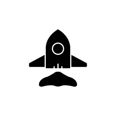 Roket ikonu illüstrasyonu. Başlangıç simgesi için uygun. Geliştiriciyle ilgili simge. Glyph ikon tarzı. Uygulamalar, web siteleri, mobil uygulamalar için uygun. Basit vektör tasarımı düzenlenebilir
