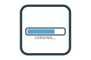 Loading icon. icon related for time. solid icon style. Simple vector design editable