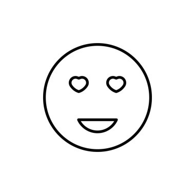 Emotional happiness icon illustration. icon related to lifestyle, emoticon. line icon style. Simple vector design editable