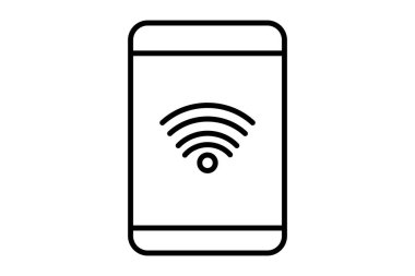 Free wifi icon illustration. Line icon style. Simple vector design editable