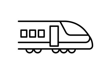 Train icon illustration. icon related to transportation, tourism, travel. Line icon style. Simple vector design editable