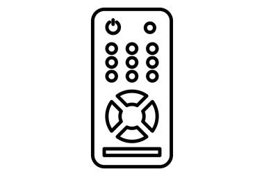 TV remote control icon illustration. icon related to multimedia. Line icon style. Simple vector design editable