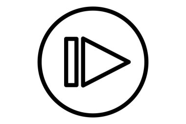 Next icon illustration. icon related to music player. Line icon style. Simple vector design editable